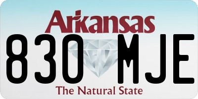 AR license plate 830MJE