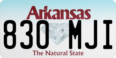 AR license plate 830MJI