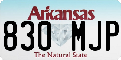 AR license plate 830MJP