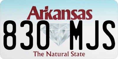 AR license plate 830MJS