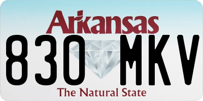 AR license plate 830MKV