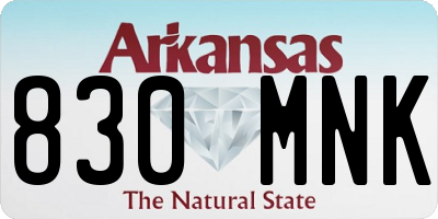 AR license plate 830MNK