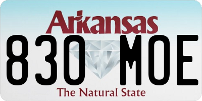 AR license plate 830MOE