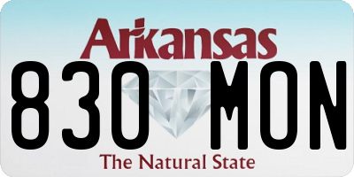AR license plate 830MON