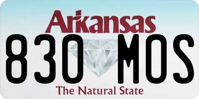 AR license plate 830MOS