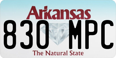 AR license plate 830MPC