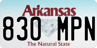 AR license plate 830MPN