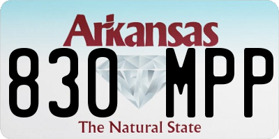 AR license plate 830MPP