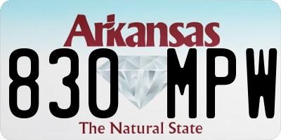 AR license plate 830MPW