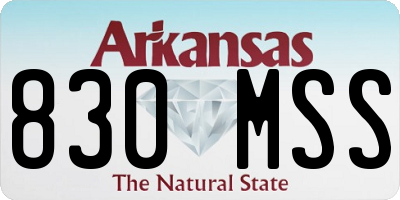 AR license plate 830MSS
