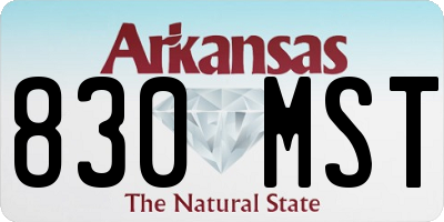 AR license plate 830MST