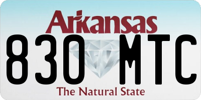 AR license plate 830MTC