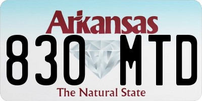 AR license plate 830MTD