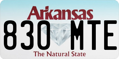 AR license plate 830MTE
