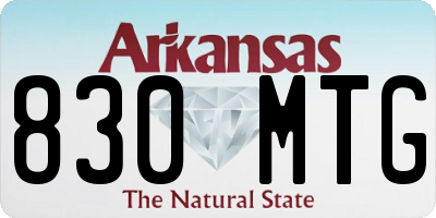 AR license plate 830MTG