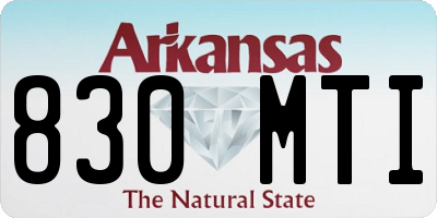 AR license plate 830MTI