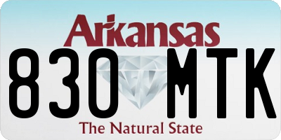 AR license plate 830MTK