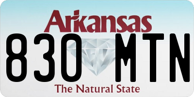 AR license plate 830MTN