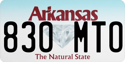 AR license plate 830MTO
