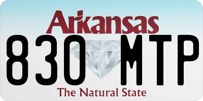 AR license plate 830MTP