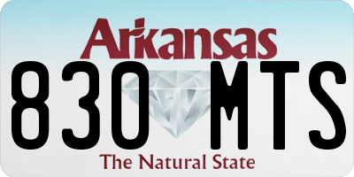 AR license plate 830MTS