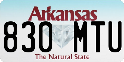 AR license plate 830MTU