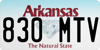 AR license plate 830MTV