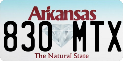 AR license plate 830MTX