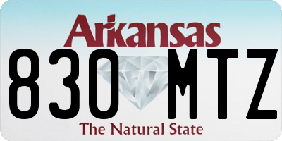 AR license plate 830MTZ