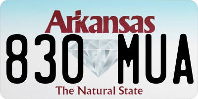 AR license plate 830MUA