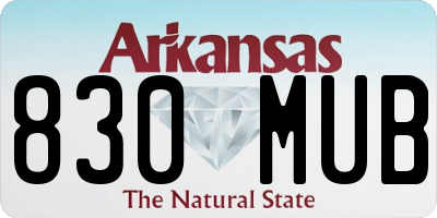 AR license plate 830MUB