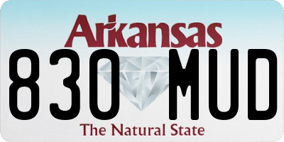 AR license plate 830MUD