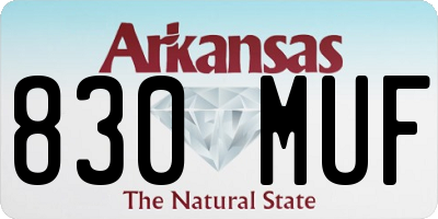 AR license plate 830MUF