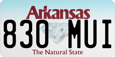 AR license plate 830MUI