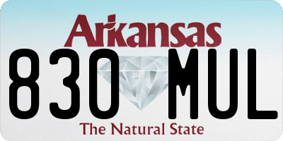 AR license plate 830MUL