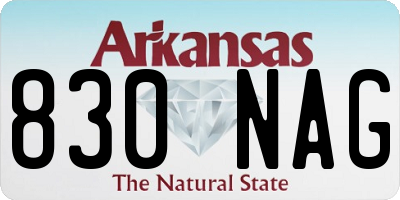 AR license plate 830NAG