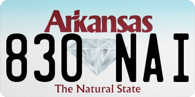 AR license plate 830NAI