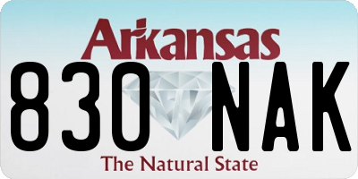 AR license plate 830NAK