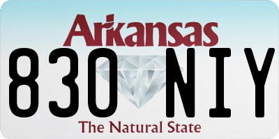 AR license plate 830NIY