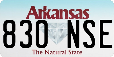 AR license plate 830NSE