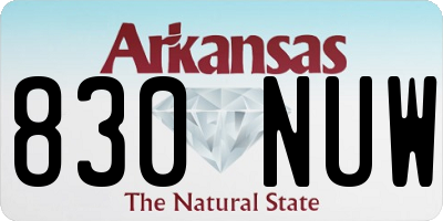 AR license plate 830NUW