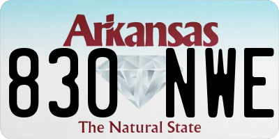 AR license plate 830NWE