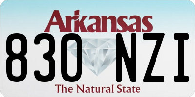 AR license plate 830NZI