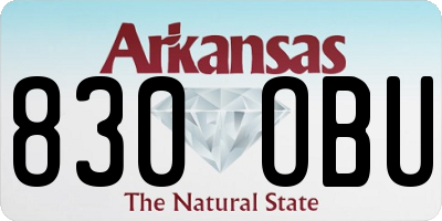 AR license plate 830OBU