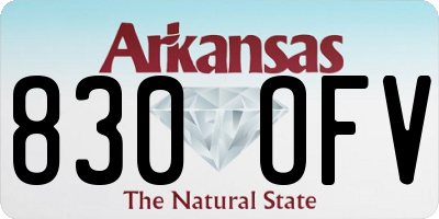 AR license plate 830OFV