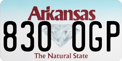 AR license plate 830OGP