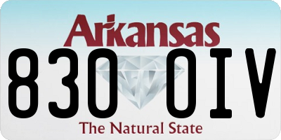 AR license plate 830OIV