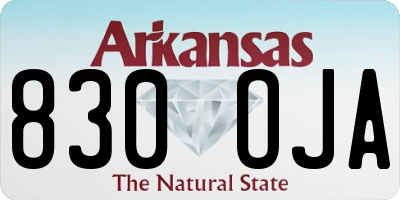 AR license plate 830OJA