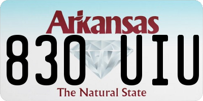 AR license plate 830UIU