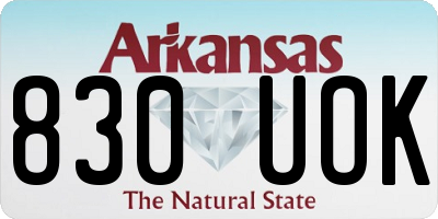 AR license plate 830UOK